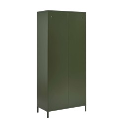 Credenza PANTONE in vetro scanalato e metallo verde oliva h180cm