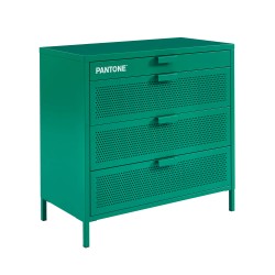 Commode PANTONE métal émeraude 4 tiroirs