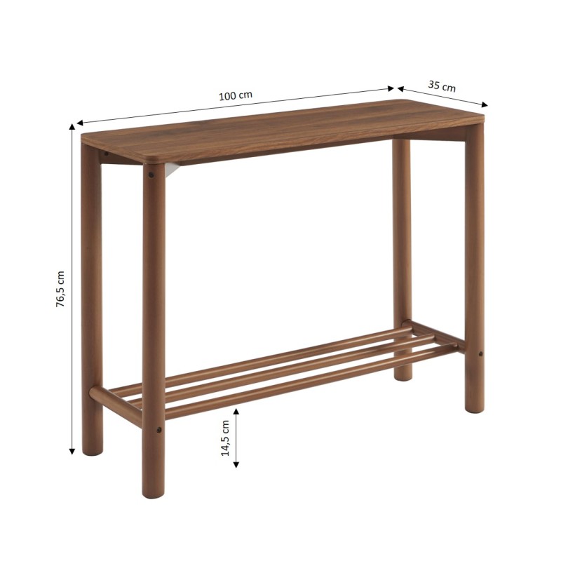 Konsole LYA in Nussbaumoptik 100 cm