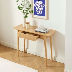 Konsole SOLENN in Eiche-Optik, 1 Schublade, 100 cm