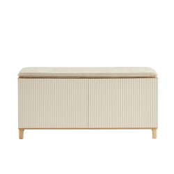 Panca porta scarpe ORCA effetto rovere e ante beige