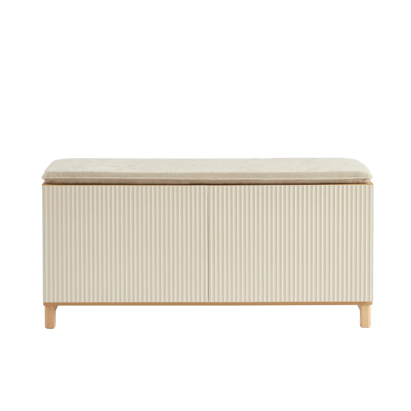 Panca porta scarpe ORCA effetto rovere e ante beige