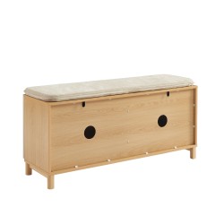 Panca porta scarpe ORCA effetto rovere e ante beige