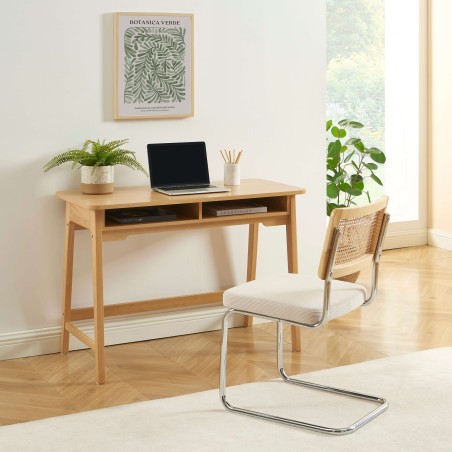 Schreibtisch MAIA mit 2 Fächern in Eiche-Optik, 110 cm