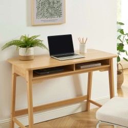 Bureau MAIA 2 compartiments effet chêne 110cm