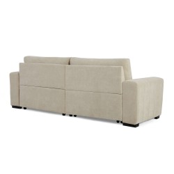 Canapé d'angle convertible réversible ARISTA 4 places tissu beige