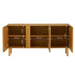 Buffet BRAGA effet chêne 3 portes 150cm
