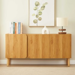 Buffet BRAGA effet chêne 3 portes 150cm