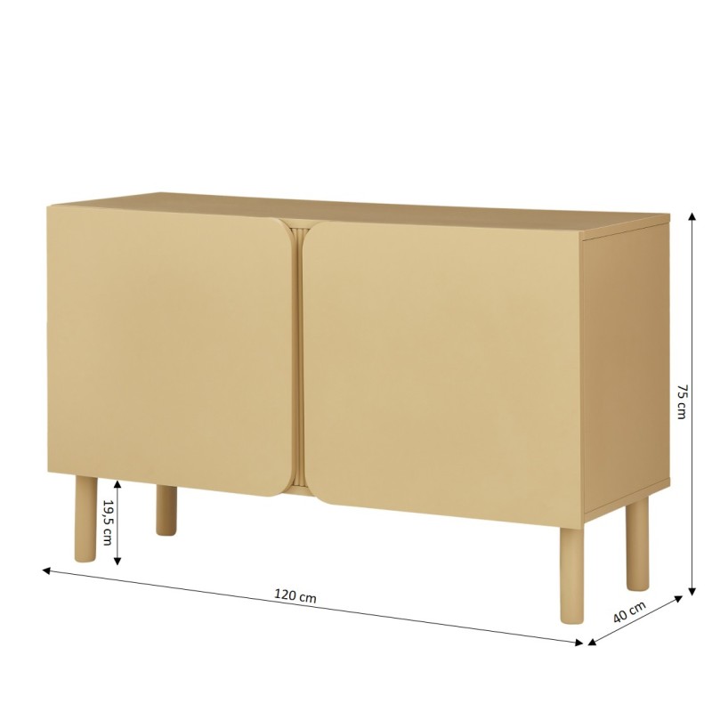 Buffet BRAGA beige 2 portes 120cm