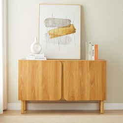 Buffet BRAGA effet chêne 2 portes 120cm