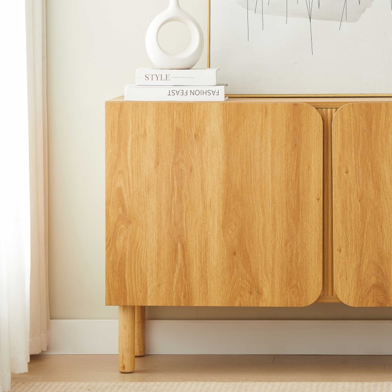 Buffet BRAGA effet chêne 2 portes 120cm