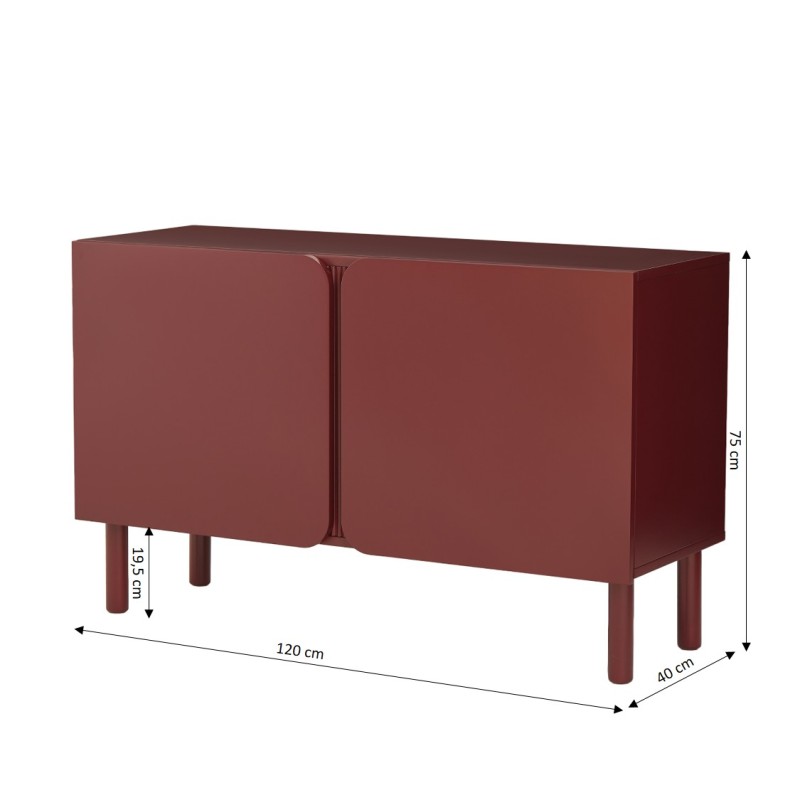 Buffet BRAGA terracotta 2 portes 120cm