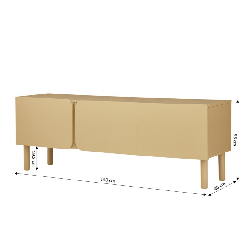 Mobile TV BRAGA beige 3 ante 150 cm
