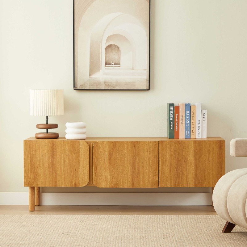 Mobile TV BRAGA effetto rovere 3 ante 150 cm