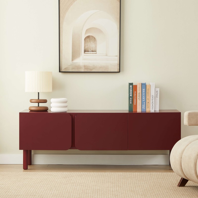 Mobile TV BRAGA Terracotta 3 ante 150 cm