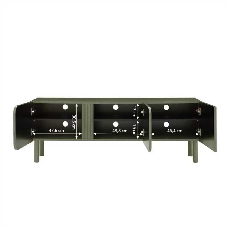 Mobile TV BRAGA verde 3 ante 150 cm