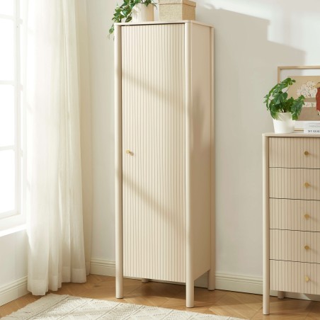 Armoire CLEO laqué beige 1 porte