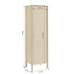 Armoire CLEO laqué beige 1 porte