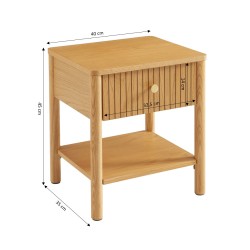 Table de chevet CLEO placage chêne