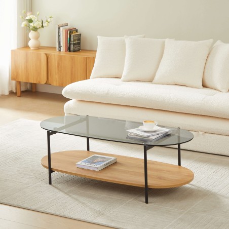 Table basse COSTA effet chêne