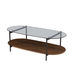 Table basse COSTA effet noyer