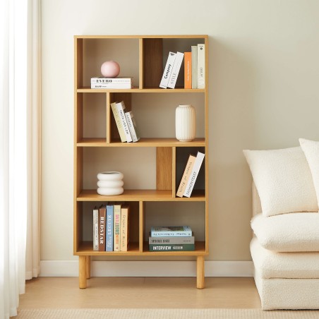 Bibliothèque EVORA effet chêne80x150 cm