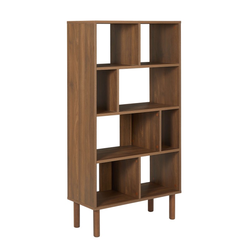 Bibliothèque EVORA effet noyer 80x150cm