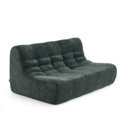 Banquette JANIS modulable 2 places tissu chenille vert