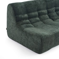Banquette JANIS modulable 2 places tissu chenille vert
