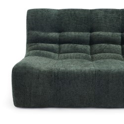 Banquette JANIS modulable 2 places tissu chenille vert