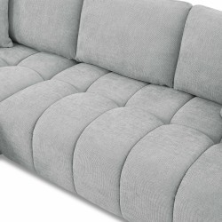 Canapé d'angle gauche fixe KEREA 4 places tissu chenille gris