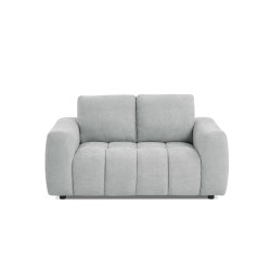 KEREA 2-Sitzer-Sofa aus grauem Chenille-Stoff, feststehend, gerade