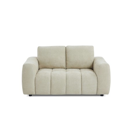 KEREA 2-Sitzer-Sofa aus Chenille-Stoff, taupe