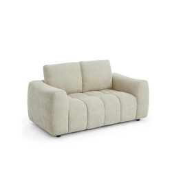 KEREA 2-Sitzer-Sofa aus Chenille-Stoff, taupe