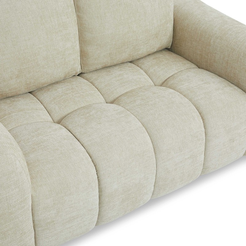KEREA 2-Sitzer-Sofa aus Chenille-Stoff, taupe