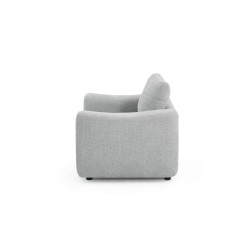 Fauteuil fixe KEREA 1 place tissu chenille gris