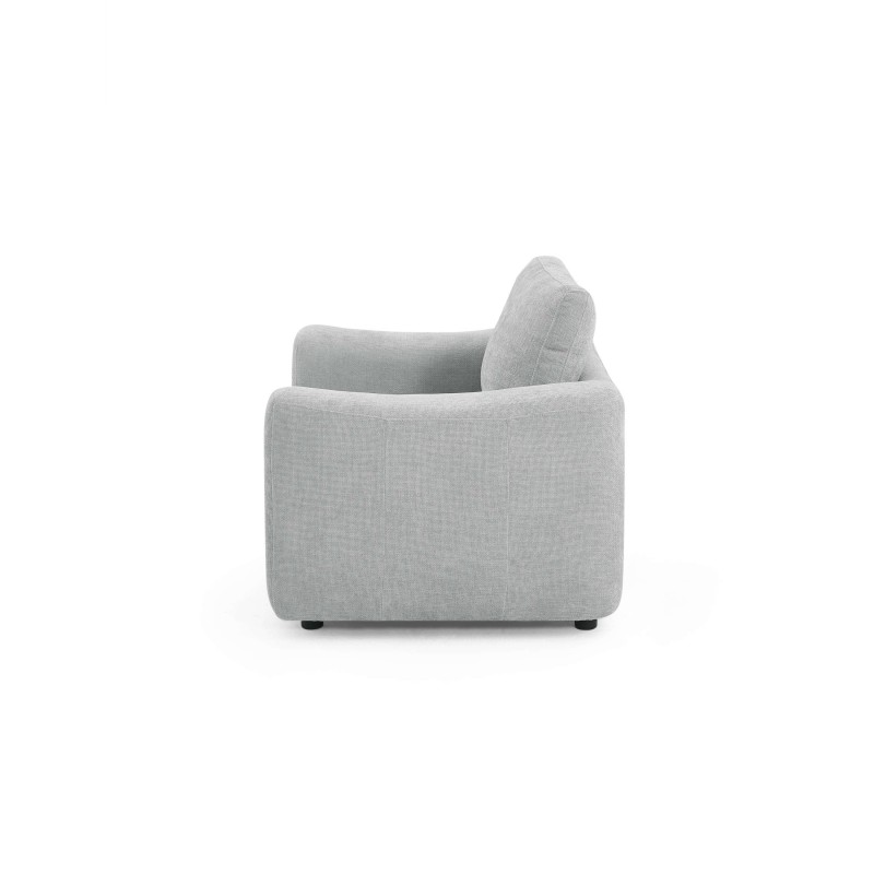 Fauteuil fixe KEREA 1 place tissu chenille gris