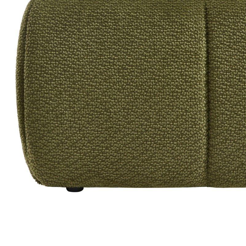 Lit coffre LAVINIA tissu chenille vert 180x200 sommier inclus
