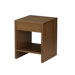 Comodino LIMA, effetto noce, 1 cassetto