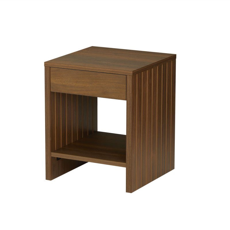 Comodino LIMA, effetto noce, 1 cassetto