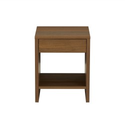 Comodino LIMA, effetto noce, 1 cassetto