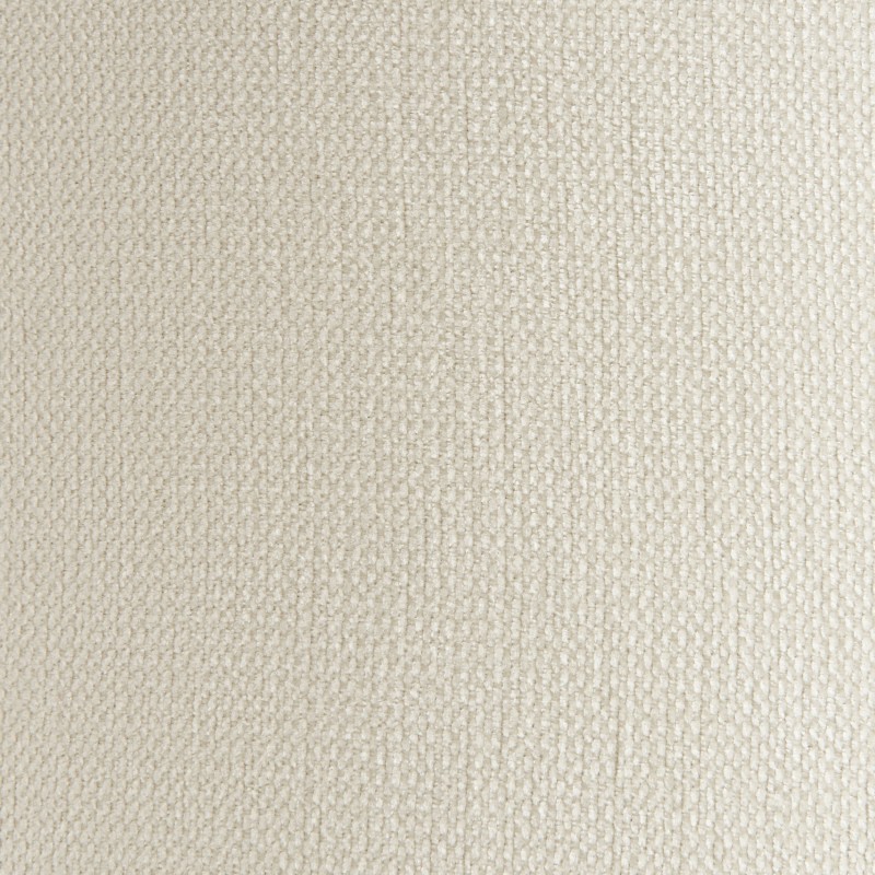 Chaise LUISA tissu chenille écru et pieds métal marron