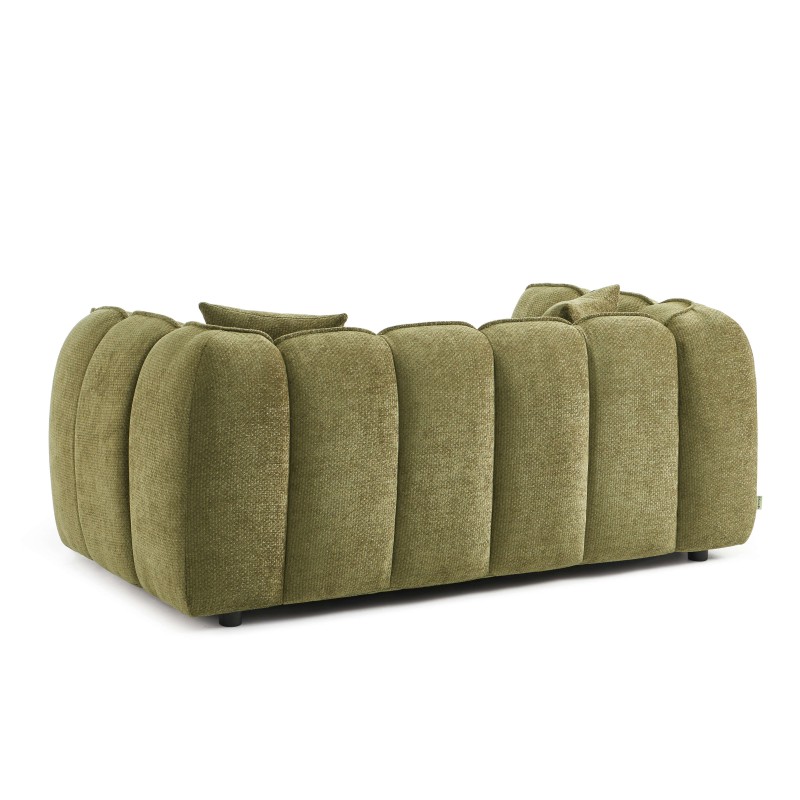 Canapé MATILDA 2 places tissu chenille vert