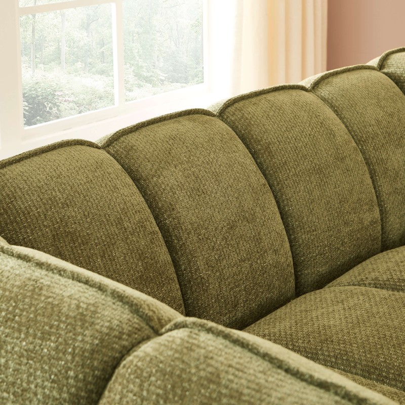 Canapé MATILDA 2 places tissu chenille vert