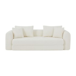 MORPHEO 3-Sitzer-Sofa mit Klappfunktion, beige Bouclé-Stoff