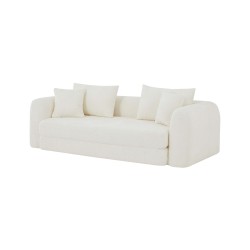 MORPHEO 3-Sitzer-Sofa mit Klappfunktion, beige Bouclé-Stoff