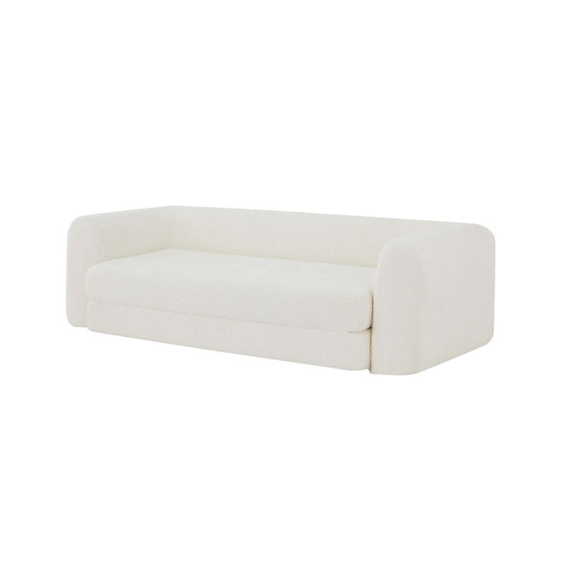 MORPHEO 3-Sitzer-Sofa mit Klappfunktion, beige Bouclé-Stoff