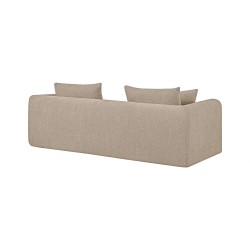 MORPHEO 3-Sitzer-Sofa mit Klappfunktion, taupefarbener Bouclé-Stoff