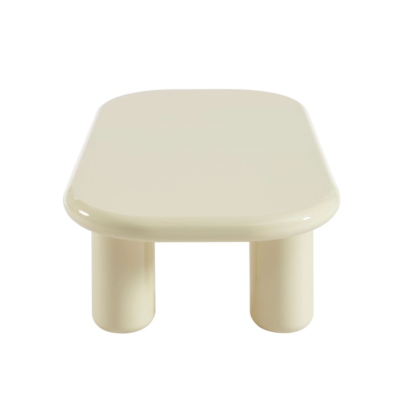 MOXY 120 cm weiß glänzend lackierter niedriger Tisch