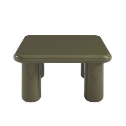 Table basse MOXY finition laquée brillante vert olive 80cm